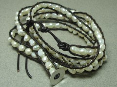 Base Metal Bracelet with Pearl