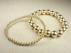 Gold Filled Beads Stretch Bracelet